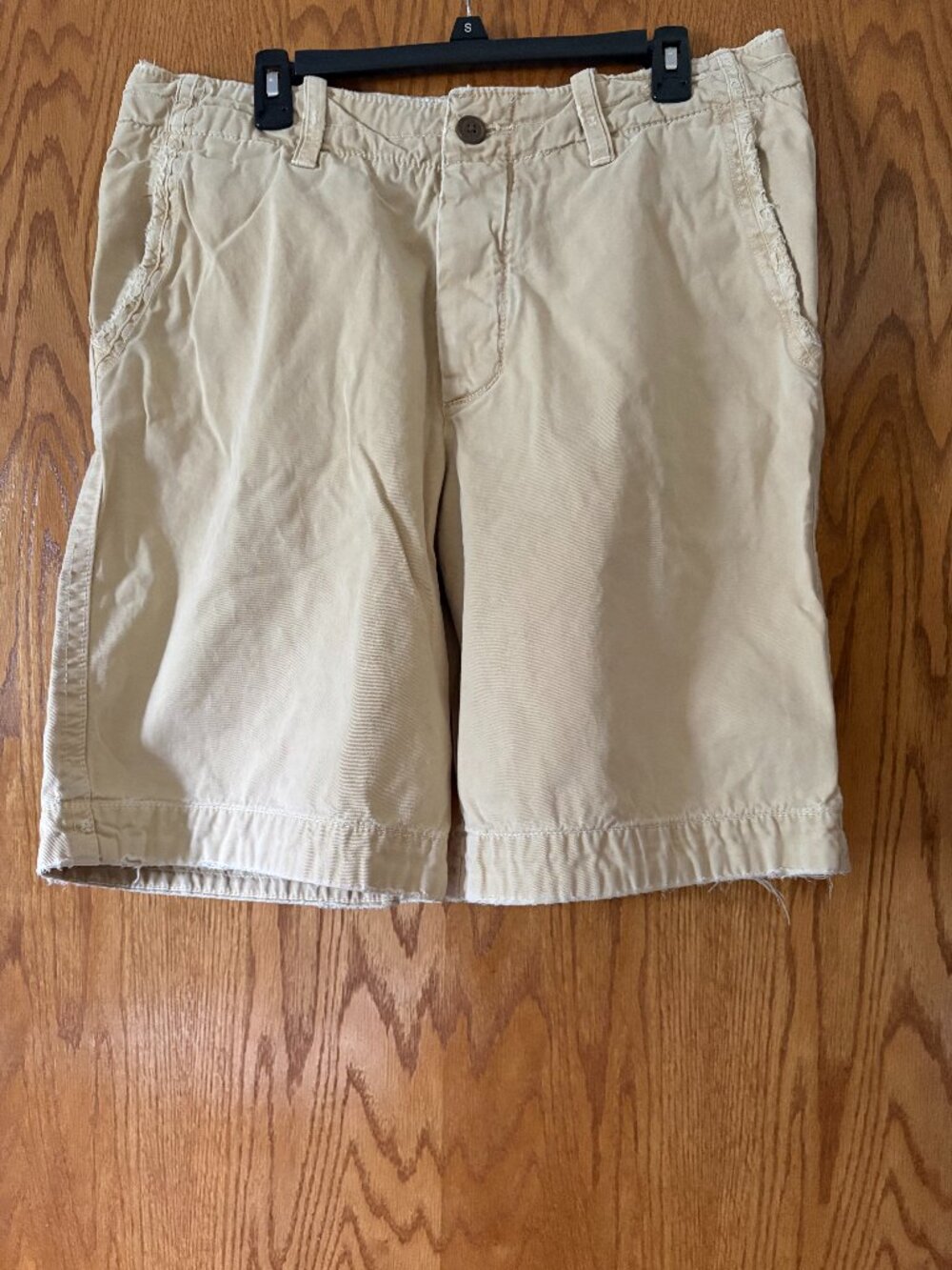 Abercrombie & Fitch Khaki/Yellow Men's Distressed Shorts Size 34 - 10" Inseam